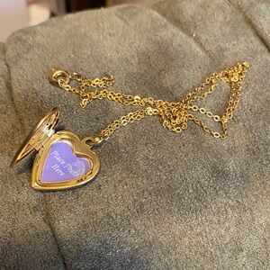 Gold Heart Locket Necklace